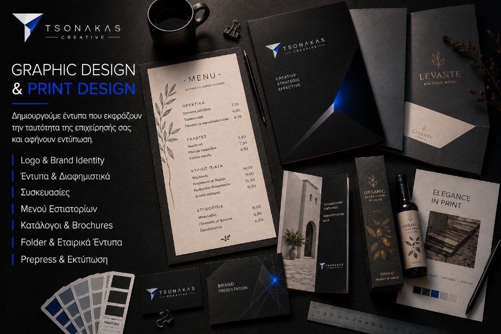 Graphic Design & Print Solutions — έντυπα και οπτική επικοινωνία